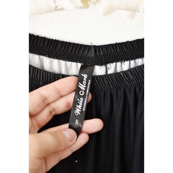 White Mark Black & Gold Paisley Print Off-Shoulder Mini Dress Women's Size S - Picture 5 of 7